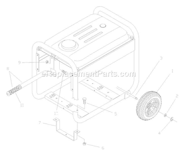 Page D Diagram and Parts List for 030236-0  Briggs and Stratton Generator